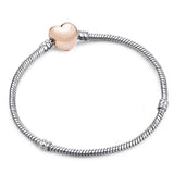 BAOPON High Quality Authentic Silver Color Snake Chain Fine Bracelet Fit European Charm Bracelet for Women DIY Jewelry Making