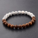Amader 8mm New Natural Wood Beads Bracelets Men Black Ethinc Meditation White Bracelet Women Prayer Jewelry Yoga Bracelet Homme