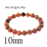 Amader 8mm New Natural Wood Beads Bracelets Men Black Ethinc Meditation White Bracelet Women Prayer Jewelry Yoga Bracelet Homme